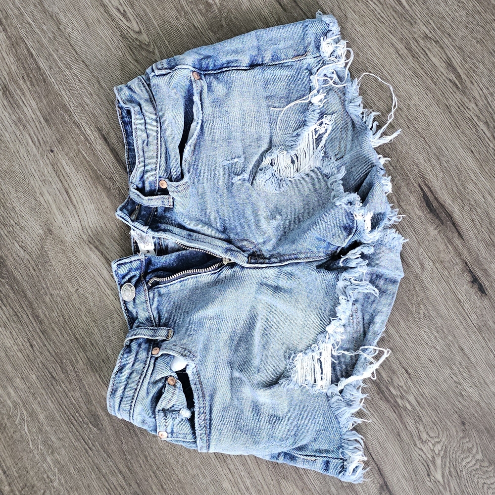 Distressed Denim Women Shorts